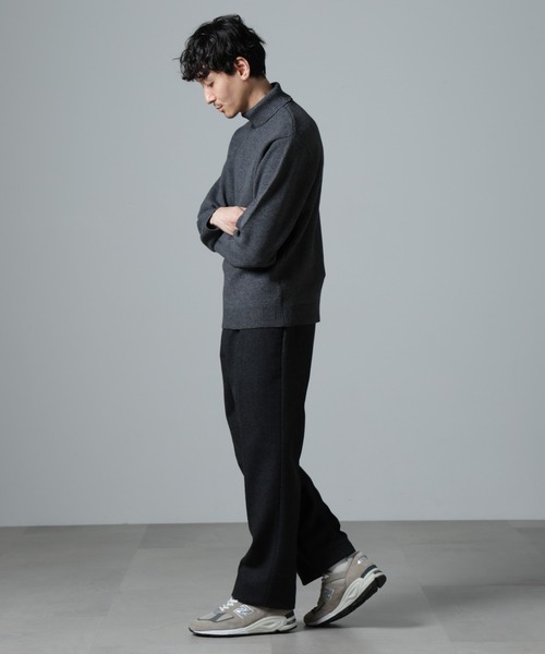 NANO universe(ナノユニバース)の「PBTストレッチタートルニット(ニット/セーター・メンズ・ネイビー/ブラック/グレー・S/M/L)」の19枚目の写真