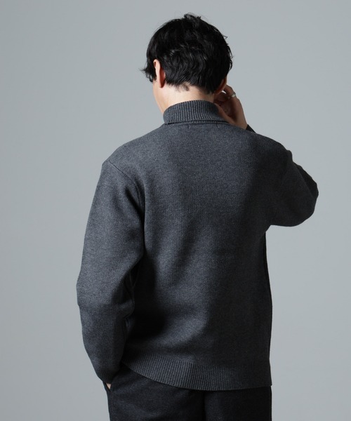 NANO universe(ナノユニバース)の「PBTストレッチタートルニット(ニット/セーター・メンズ・ネイビー/ブラック/グレー・S/M/L)」の16枚目の写真