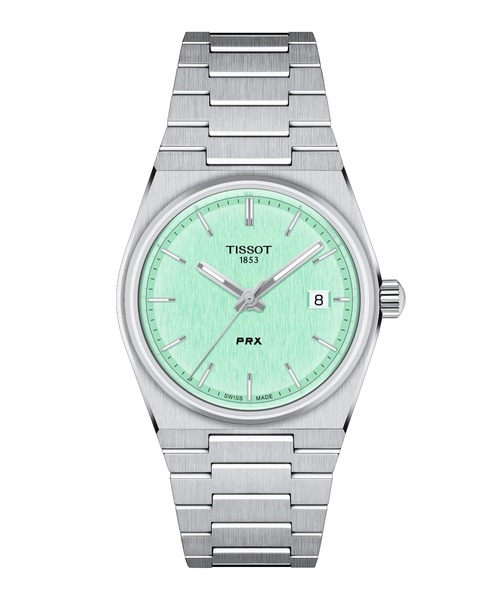 [ティソ] TISSOT PRX ピーアールエックス 35mm ライトグリーン文字盤 ブレスレット（アナログ腕時計）｜TISSOT（ティソ）