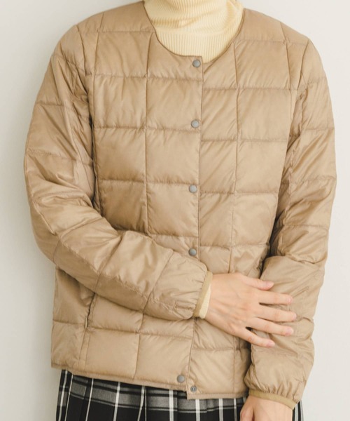 ITEMS URBANRESEARCH(アイテムズ アーバンリサーチ)の「TAION CREW NECK BUTTON DOWN JACKET(ダウンジャケット/コート・レディース・ブラック/ベージュ系その他・MEDIUM/X-LARGE/LARGE)」の5枚目の写真