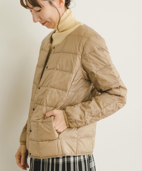 ITEMS URBANRESEARCH(アイテムズ アーバンリサーチ)の「TAION CREW NECK BUTTON DOWN JACKET(ダウンジャケット/コート・レディース・ブラック/ベージュ系その他・MEDIUM/X-LARGE/LARGE)」の6枚目の写真