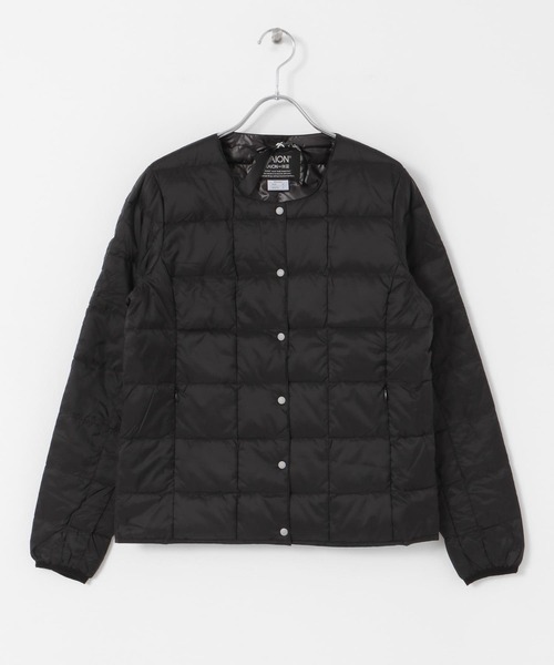 ITEMS URBANRESEARCH(アイテムズ アーバンリサーチ)の「TAION CREW NECK BUTTON DOWN JACKET(ダウンジャケット/コート・レディース・ブラック/ベージュ系その他・MEDIUM/X-LARGE/LARGE)」の7枚目の写真