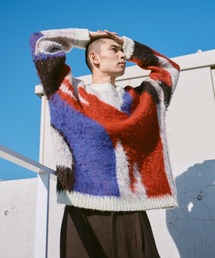 Camphor wood | art pattern jacquard pullover sweater / アートパターンジャガード総柄ニット(ニット/セーター)