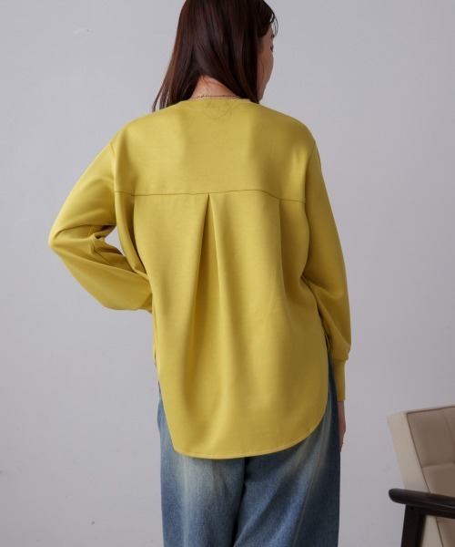 Bou Jeloud(ブージュルード)の「パウンドストレッチビジューロゴプルオーバー(Tシャツ/カットソー・レディース・グレイッシュベージュ/ブラック/ブルーグリーン/イエロー・FREE)」の10枚目の写真