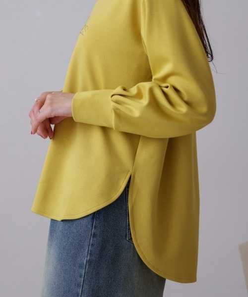 Bou Jeloud(ブージュルード)の「パウンドストレッチビジューロゴプルオーバー(Tシャツ/カットソー・レディース・グレイッシュベージュ/ブラック/ブルーグリーン/イエロー・FREE)」の13枚目の写真