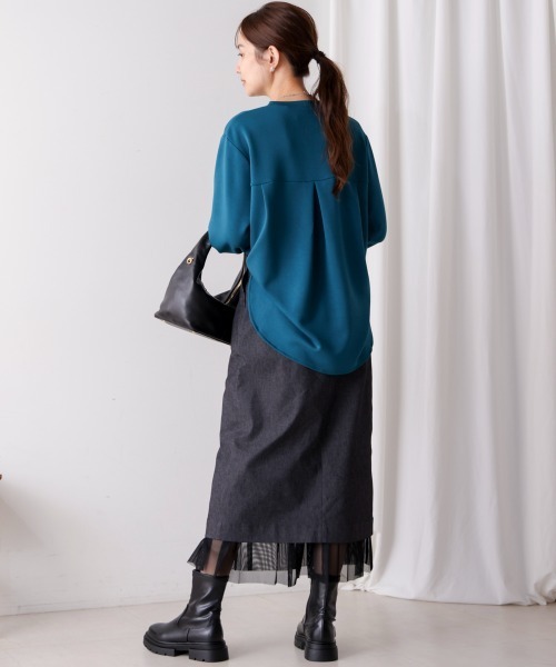 Bou Jeloud(ブージュルード)の「パウンドストレッチビジューロゴプルオーバー(Tシャツ/カットソー・レディース・グレイッシュベージュ/ブラック/ブルーグリーン/イエロー・FREE)」の22枚目の写真