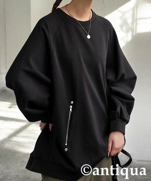 antiqua（アンティカ）の「ジップポンチプルオーバー（その他トップス・レディース・ブラック・ONESIZE）」の10枚目の写真