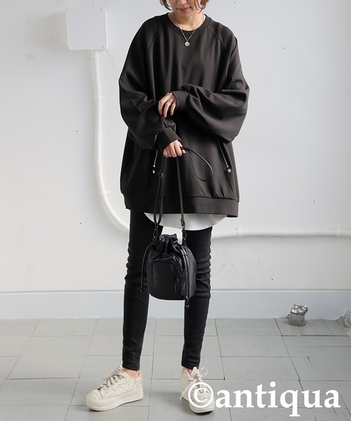 antiqua（アンティカ）の「ジップポンチプルオーバー（その他トップス・レディース・ブラック・ONESIZE）」の5枚目の写真