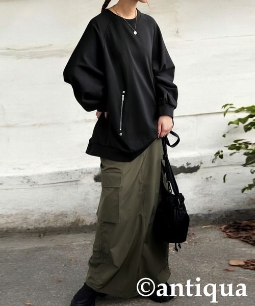 antiqua（アンティカ）の「ジップポンチプルオーバー（その他トップス・レディース・ブラック・ONESIZE）」の6枚目の写真