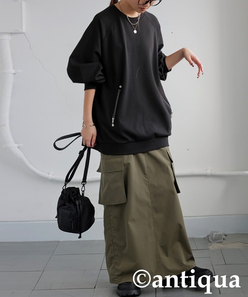 antiqua（アンティカ）の「ジップポンチプルオーバー（その他トップス・レディース・ブラック・ONESIZE）」の8枚目の写真