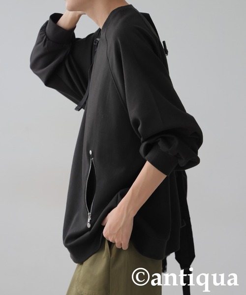 antiqua（アンティカ）の「ジップポンチプルオーバー（その他トップス・レディース・ブラック・ONESIZE）」の14枚目の写真