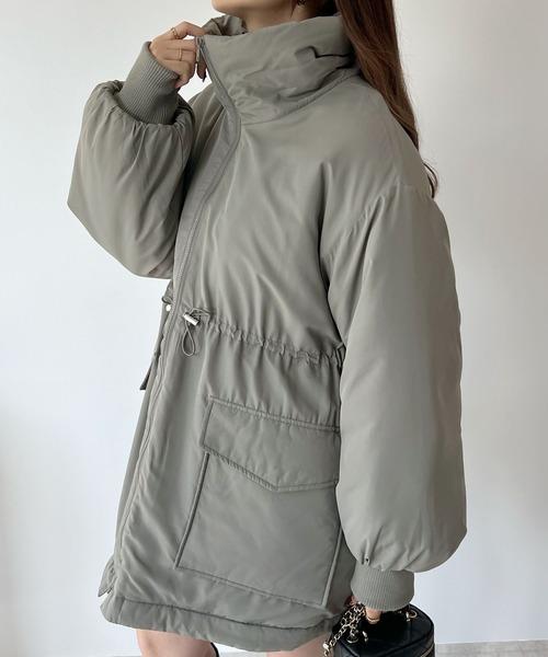 Futier land(フューティアランド)の「ウエストドロストパッファー/フェイクダウン(その他アウター・レディース・カーキ/アイボリー/ブラック・MEDIUM)」の21枚目の写真