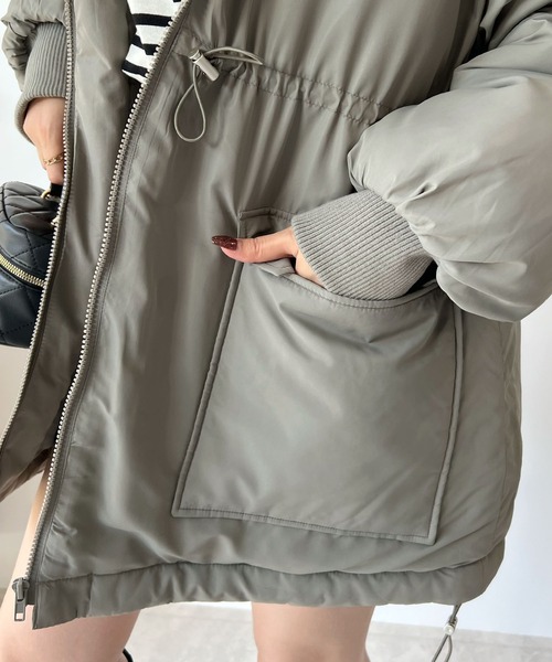 Futier land(フューティアランド)の「ウエストドロストパッファー/フェイクダウン(その他アウター・レディース・カーキ/アイボリー/ブラック・MEDIUM)」の22枚目の写真