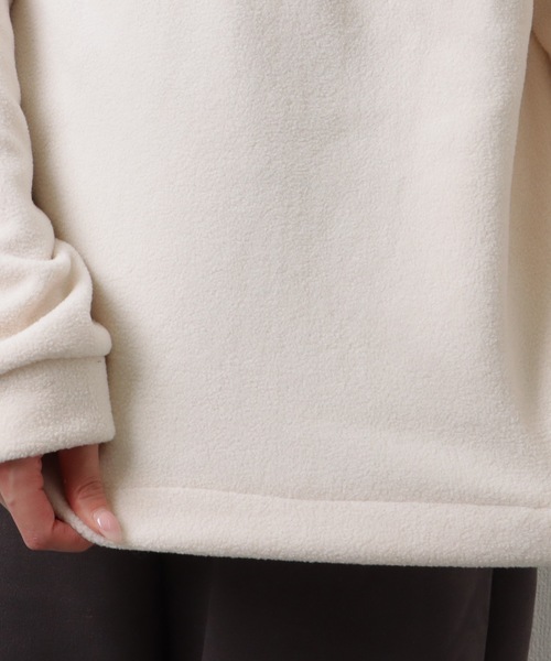 セール】オーバーサイズ フリース ハーフジップ プルオーバー トップス