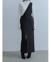 Abor | 【Abor】Zip Slit Tweed Long Skirt/ジップスリットツイードスカート(スカート)