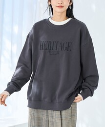 裏毛ロゴスウェット＆袖シアーロンＴセット