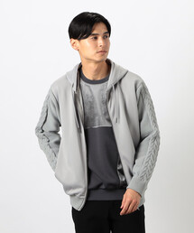 COMME CA ISM（コムサイズム）の「ダンボールニット×ニット コンビジップパーカー（パーカー）」