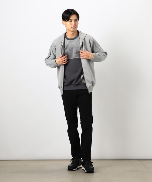 COMME CA ISM（コムサイズム）の「ダンボールニット×ニット コンビジップパーカー（パーカー・メンズ・グレー/ブラック/ホワイト/ブルー・LARGE/MEDIUM）」の8枚目の写真