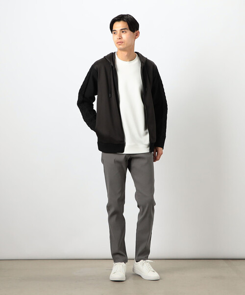 COMME CA ISM（コムサイズム）の「ダンボールニット×ニット コンビジップパーカー（パーカー・メンズ・グレー/ブラック/ホワイト/ブルー・LARGE/MEDIUM）」の10枚目の写真