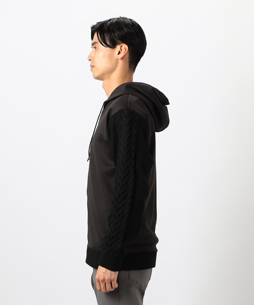 COMME CA ISM（コムサイズム）の「ダンボールニット×ニット コンビジップパーカー（パーカー・メンズ・グレー/ブラック/ホワイト/ブルー・LARGE/MEDIUM）」の20枚目の写真