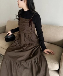 リボンティアードキャミワンピース