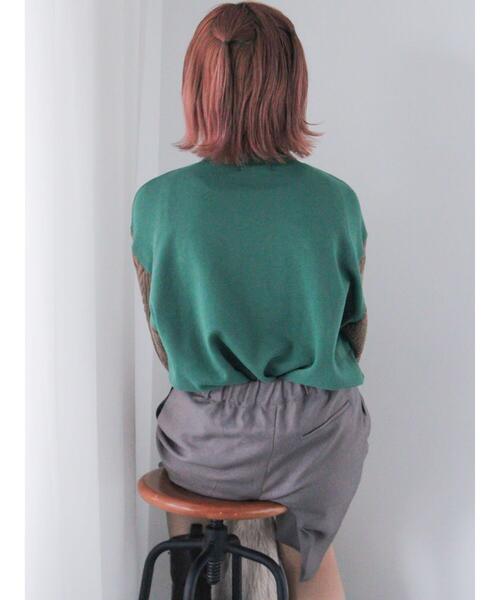 ehka sopo（エヘカソポ）の「リメイク風スウェット（Tシャツ/カットソー・レディース・ネイビー/グリーン/グレー・F）」の6枚目の写真