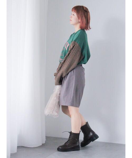 ehka sopo（エヘカソポ）の「リメイク風スウェット（Tシャツ/カットソー・レディース・ネイビー/グリーン/グレー・F）」の9枚目の写真