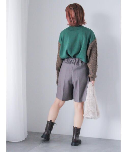 ehka sopo（エヘカソポ）の「リメイク風スウェット（Tシャツ/カットソー・レディース・ネイビー/グリーン/グレー・F）」の10枚目の写真