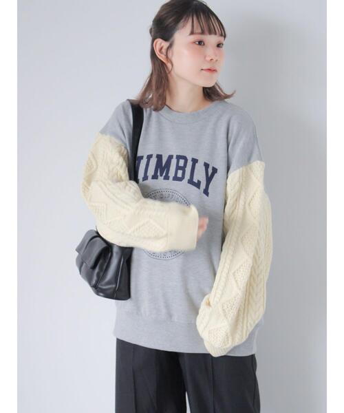 ehka sopo（エヘカソポ）の「リメイク風スウェット（Tシャツ/カットソー・レディース・ネイビー/グリーン/グレー・F）」の18枚目の写真