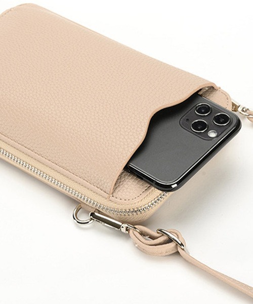 DAY CLOSET(デイ クローゼット)の「2way/カード入れ付き/合皮スマホポーチショルダーバッグ(ショルダーバッグ・レディース・ライトグレー/ブラック/ベージュ/ブルー系その他/レッド・ONE SIZE)」の8枚目の写真
