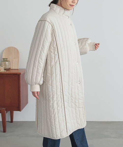 『キルティングスタンドコート』（ダウンジャケット/コート）｜n'OrLABEL（ノアールレーベル）