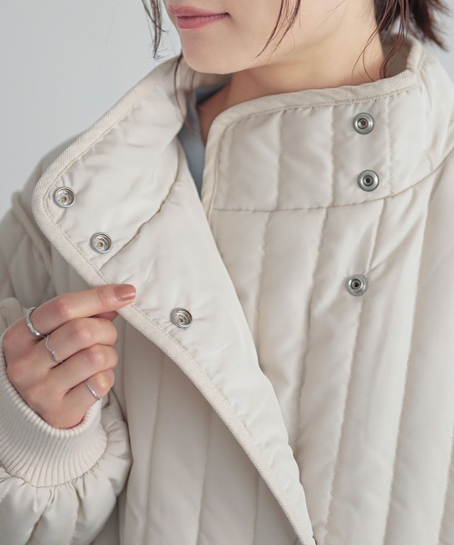 『キルティングスタンドコート』（ダウンジャケット/コート）｜n'OrLABEL（ノアールレーベル）