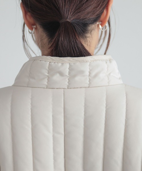 『キルティングスタンドコート』（ダウンジャケット/コート）｜n'OrLABEL（ノアールレーベル）