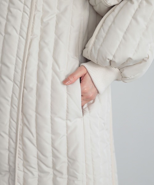 『キルティングスタンドコート』（ダウンジャケット/コート）｜n'OrLABEL（ノアールレーベル）
