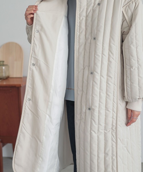 『キルティングスタンドコート』（ダウンジャケット/コート）｜n'OrLABEL（ノアールレーベル）