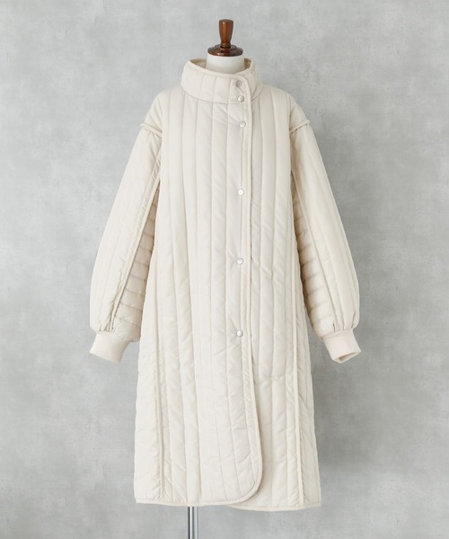 『キルティングスタンドコート』（ダウンジャケット/コート）｜n'OrLABEL（ノアールレーベル）