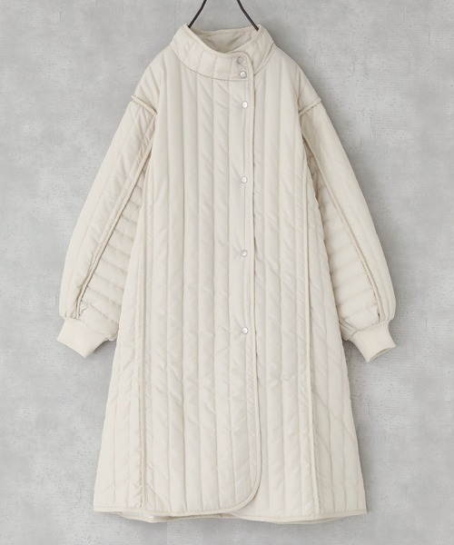 『キルティングスタンドコート』（ダウンジャケット/コート）｜n'OrLABEL（ノアールレーベル）