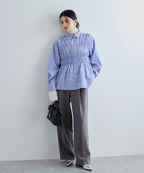 シャーリング デザイン ブラウス - (MIX) シャーリングデザインブラウス | NATURAL BEAUTY BASIC（ナチュラル