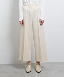 美品 ランバン オン ブルー 2,6万円 裾リブパンツ ホワイト  ワイドパンツ LANVIN en Bleu｜ランバンオンブルーのその他パンツ（ホワイト