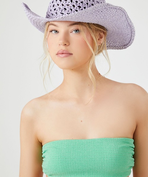 FOREVER 21(フォーエバー トゥエンティーワン)の「カラーフェドラハット2(ハット・レディース・ブラック/パープル/ホワイト系その他2/グリーン系その他・FREE)」の14枚目の写真
