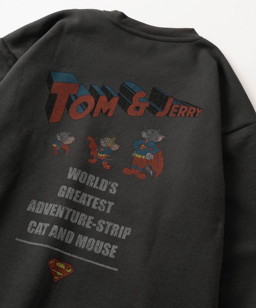 Tom&Jerry(トムアンドジェリー)の「【TOM&JERRY/トムとジェリー】ピグメント風 ロックテイスト&コラボデザイン クルーネックスウェット ビッグシルエット 裏起毛/ユニセックス(スウェット・レディース・ブラック系その他2/ブラック/ブラック系その他/ブラック系その他6/ブラック系その他4/ブラック系その他5/ブラック系その他3/ブラック系その他7・M/XL/L)」の2枚目の写真