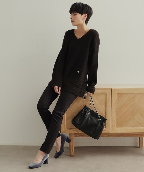 OPAQUE.CLIP（オペークドットクリップ）の「《SS-LLsize》ライクラストレッチスキニーデニムパンツ【洗濯機洗い可】（デニムパンツ・レディース・ネイビー/ライトブルー/ブルー/ブラック・38/40/36/42/34）」の22枚目の写真