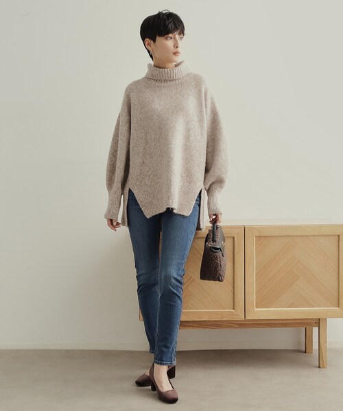 OPAQUE.CLIP（オペークドットクリップ）の「《SS-LLsize》ライクラストレッチスキニーデニムパンツ【洗濯機洗い可】（デニムパンツ・レディース・ネイビー/ライトブルー/ブルー/ブラック・38/40/36/42/34）」の20枚目の写真