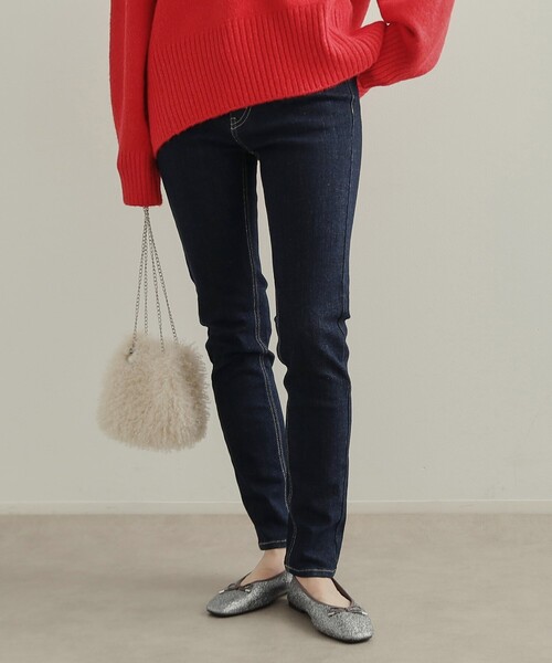 OPAQUE.CLIP（オペークドットクリップ）の「《SS-LLsize》ライクラストレッチスキニーデニムパンツ【洗濯機洗い可】（デニムパンツ・レディース・ネイビー/ライトブルー/ブルー/ブラック・38/40/36/42/34）」の6枚目の写真