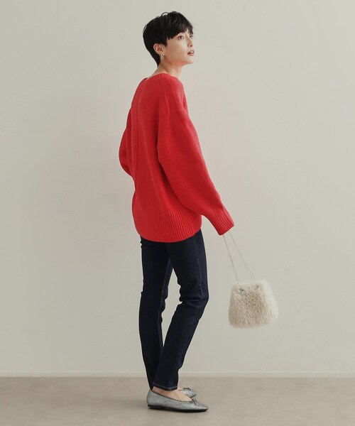 OPAQUE.CLIP（オペークドットクリップ）の「《SS-LLsize》ライクラストレッチスキニーデニムパンツ【洗濯機洗い可】（デニムパンツ・レディース・ネイビー/ライトブルー/ブルー/ブラック・38/40/36/42/34）」の8枚目の写真