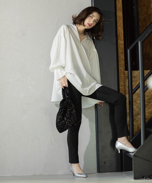 OPAQUE.CLIP（オペークドットクリップ）の「《SS-LLsize》ライクラストレッチスキニーデニムパンツ【洗濯機洗い可】（デニムパンツ・レディース・ネイビー/ライトブルー/ブルー/ブラック・38/40/36/42/34）」の13枚目の写真