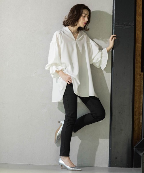 OPAQUE.CLIP（オペークドットクリップ）の「《SS-LLsize》ライクラストレッチスキニーデニムパンツ【洗濯機洗い可】（デニムパンツ・レディース・ネイビー/ライトブルー/ブルー/ブラック・38/40/36/42/34）」の15枚目の写真