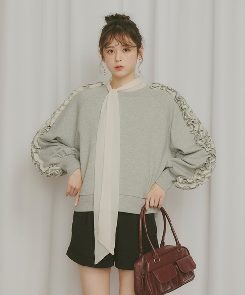 Olu.（オルドット）の「2wayシアーダブルリボンブラウス（シャツ/ブラウス・レディース・アイボリー/ライトブルー/ベビーピンク・FREE）」の10枚目の写真