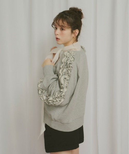 Olu.（オルドット）の「2wayシアーダブルリボンブラウス（シャツ/ブラウス・レディース・アイボリー/ライトブルー/ベビーピンク・FREE）」の11枚目の写真