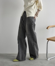 ハートダメージデニムパンツ